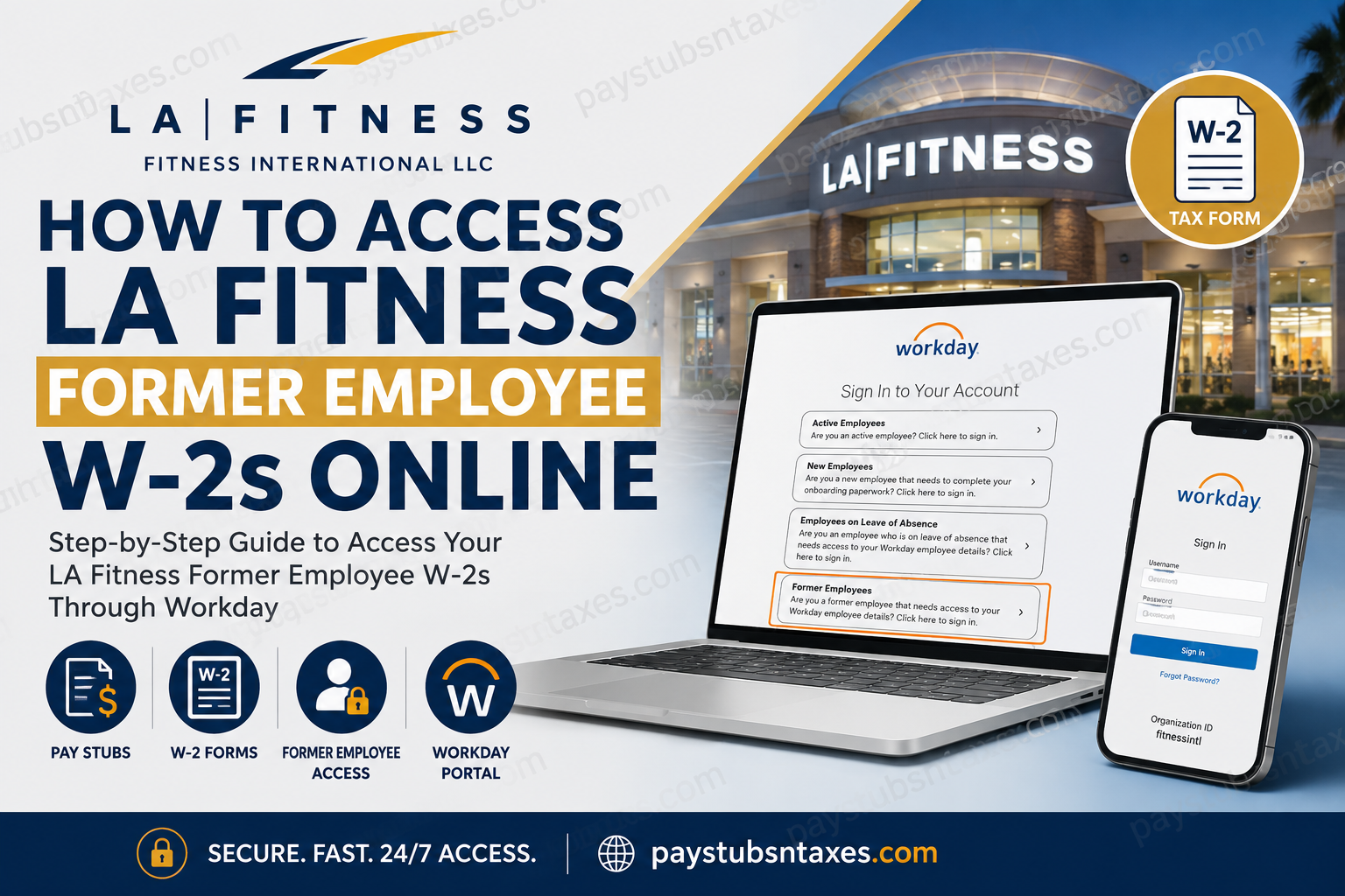 How to Access LA Fitness Former Employee W-2s Online