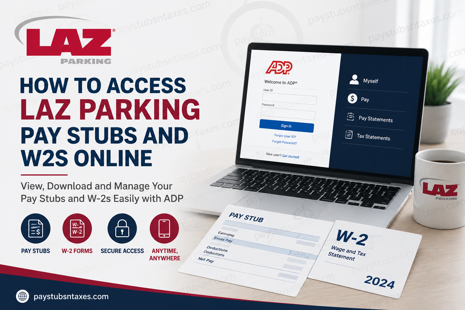 How to Access LAZ Parking Pay Stubs and W-2s Online