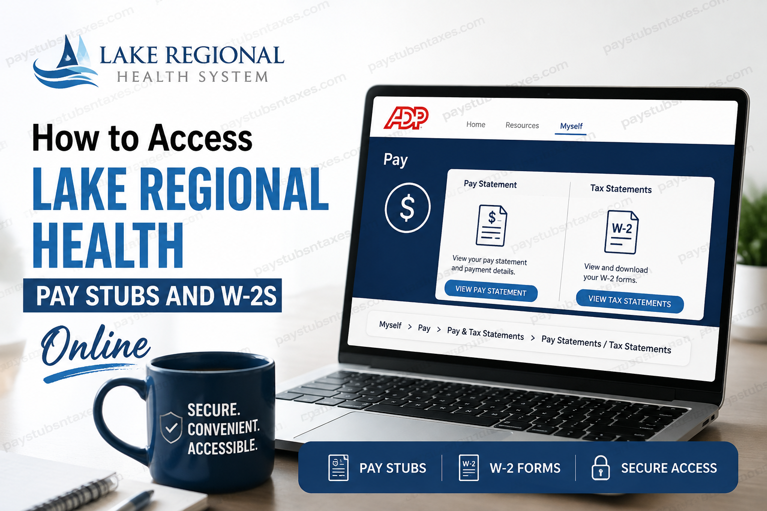 How to Access Lake Regional Health Pay Stubs and W-2s Online
