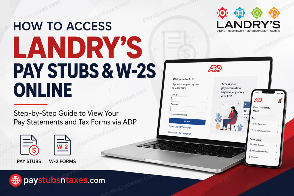 How to Access Landry’s Pay Stubs and W-2s Online