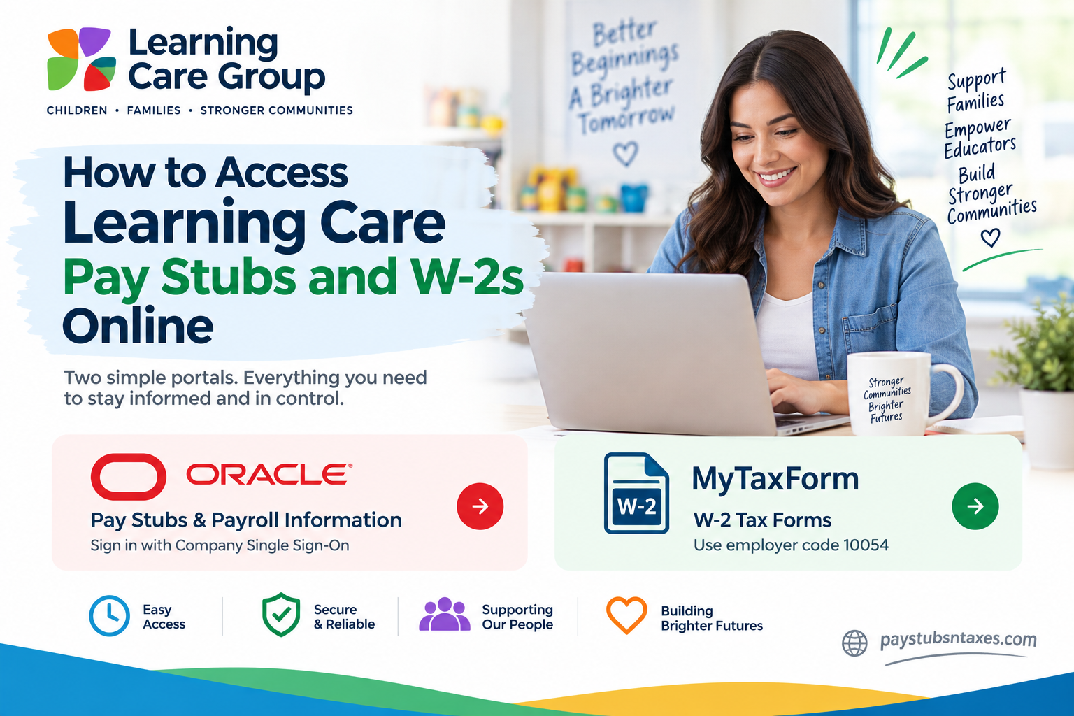 How to Access Learning Care Pay Stubs and W-2s Online