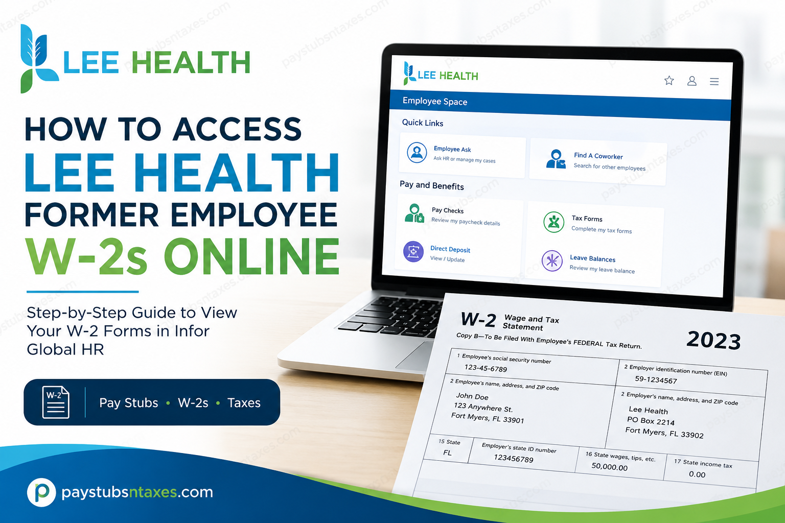 How to Access Lee Health Former Employee W-2s Online