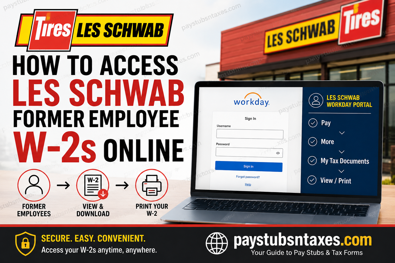 How to Access Les Schwab Former Employee W-2s Online
