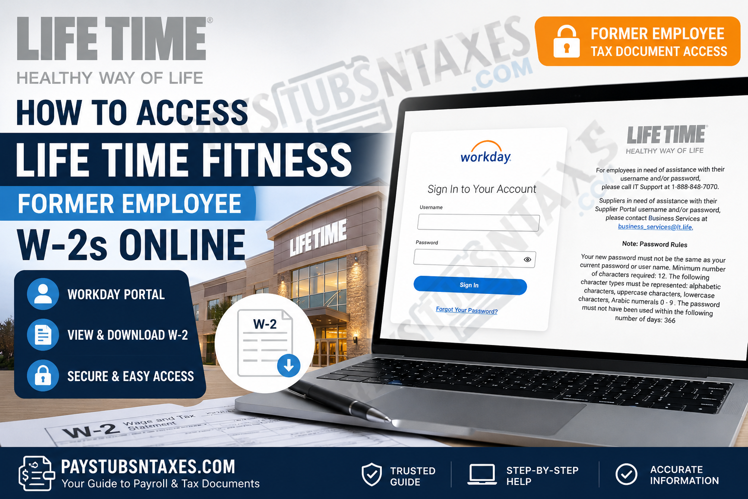 How to Access LifeTime Fitness Former Employee W-2s Online