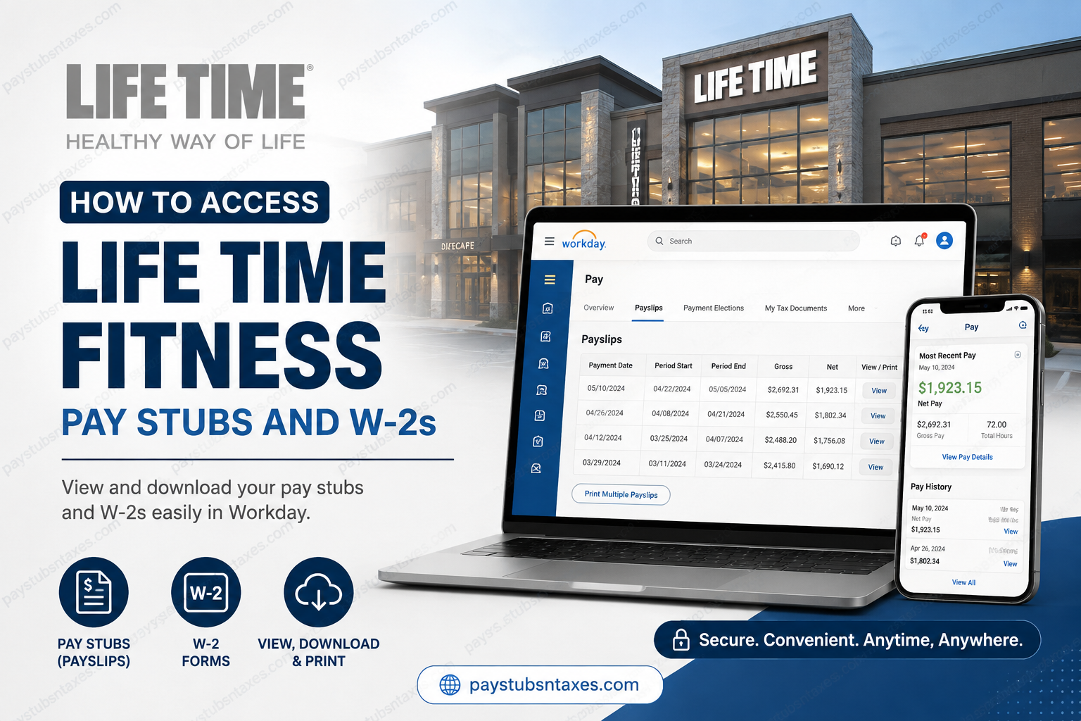 How to Access LifeTime Fitness Pay Stubs and W-2s Online