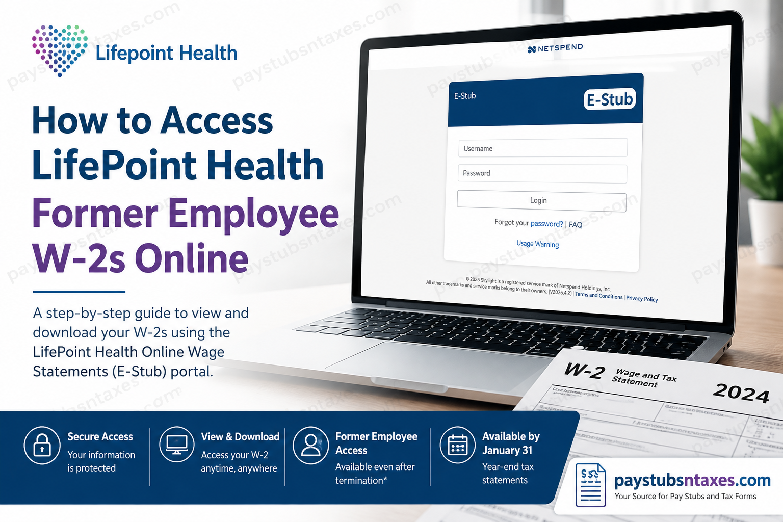 How to Access LifePoint Health Former Employee W-2s Online