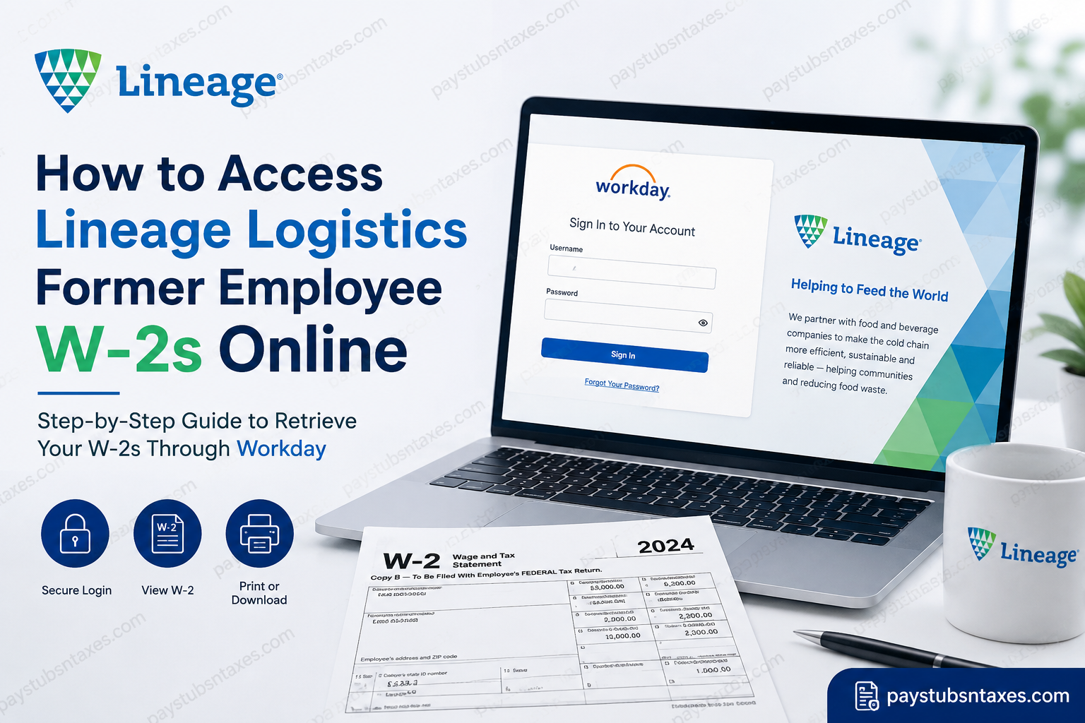 How to Access Lineage Logistics Former Employee W-2s Online