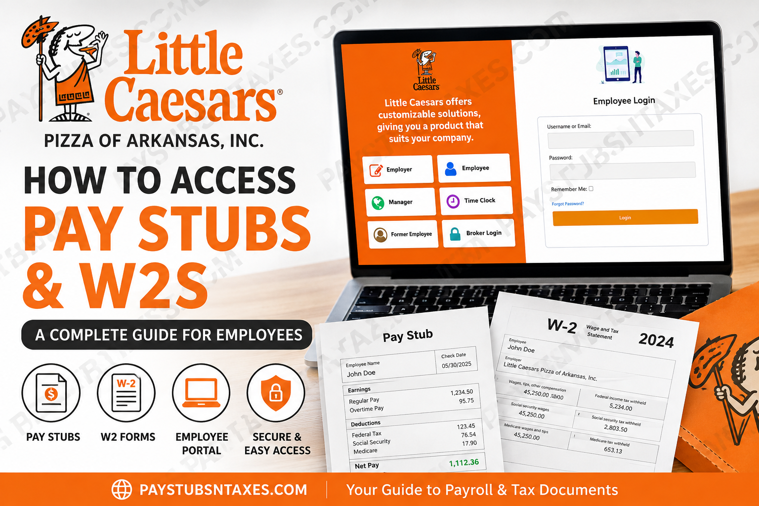 Little Caesars Arkansas: How to Access Pay Stubs and W-2s