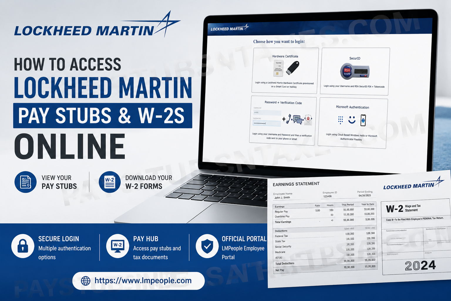 How to Access Lockheed Martin Pay Stubs and W-2s Online