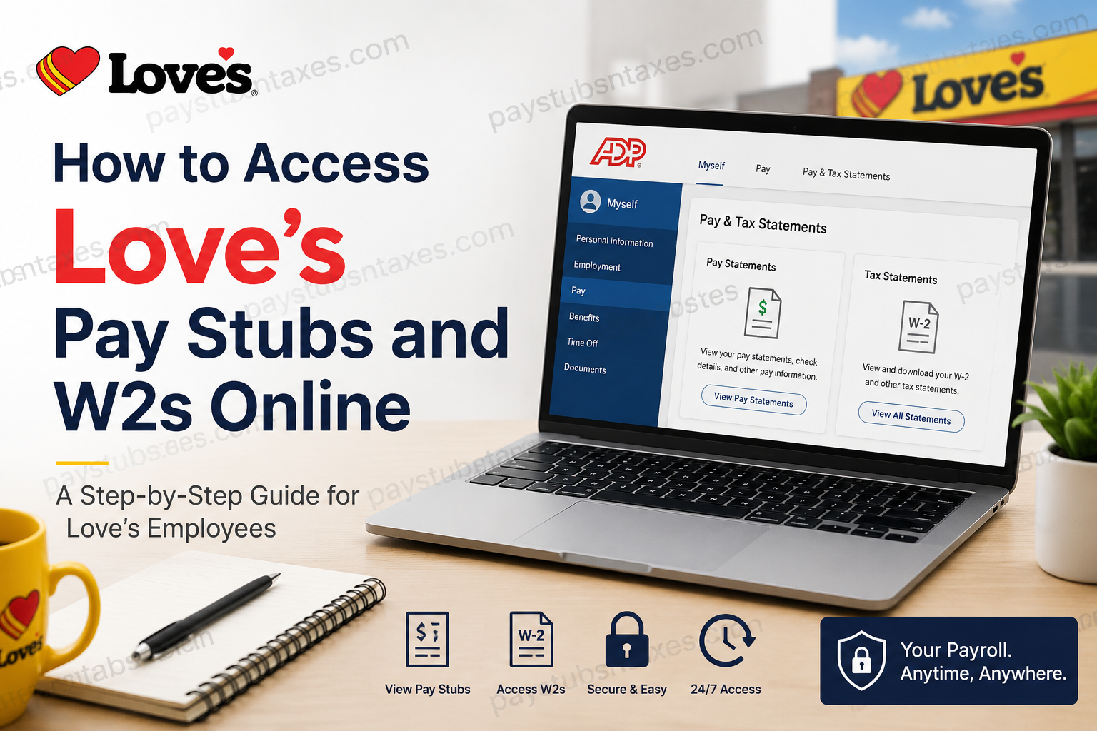How to Access Love’s Pay Stubs and W-2s Online
