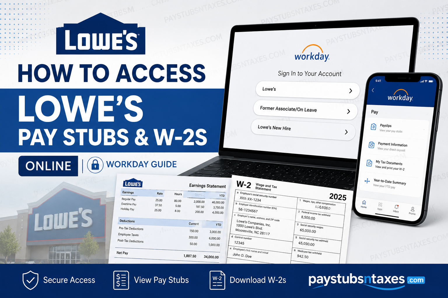How to Access Lowe’s Pay Stubs and W-2s Online
