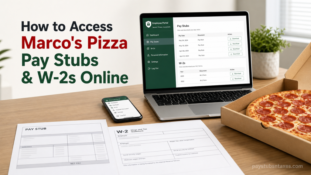 How to Access Marco’s Pizza Pay Stubs and W-2s Online