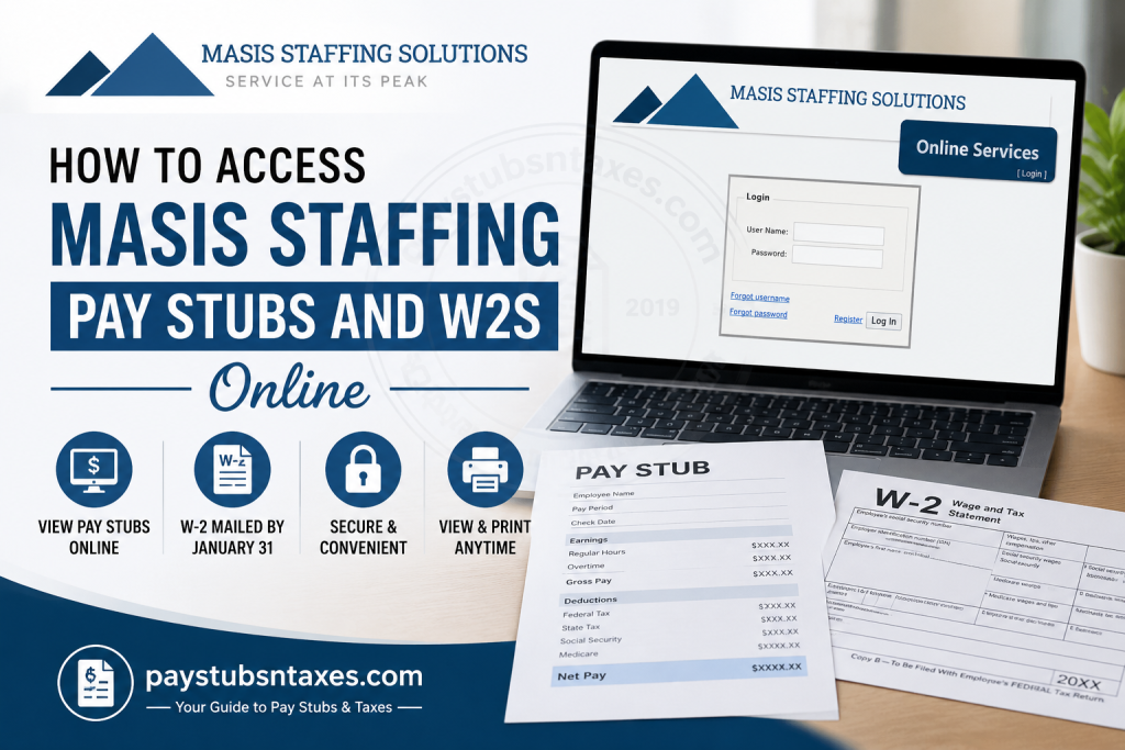 How to Access Masis Staffing Pay Stubs and W-2s Online