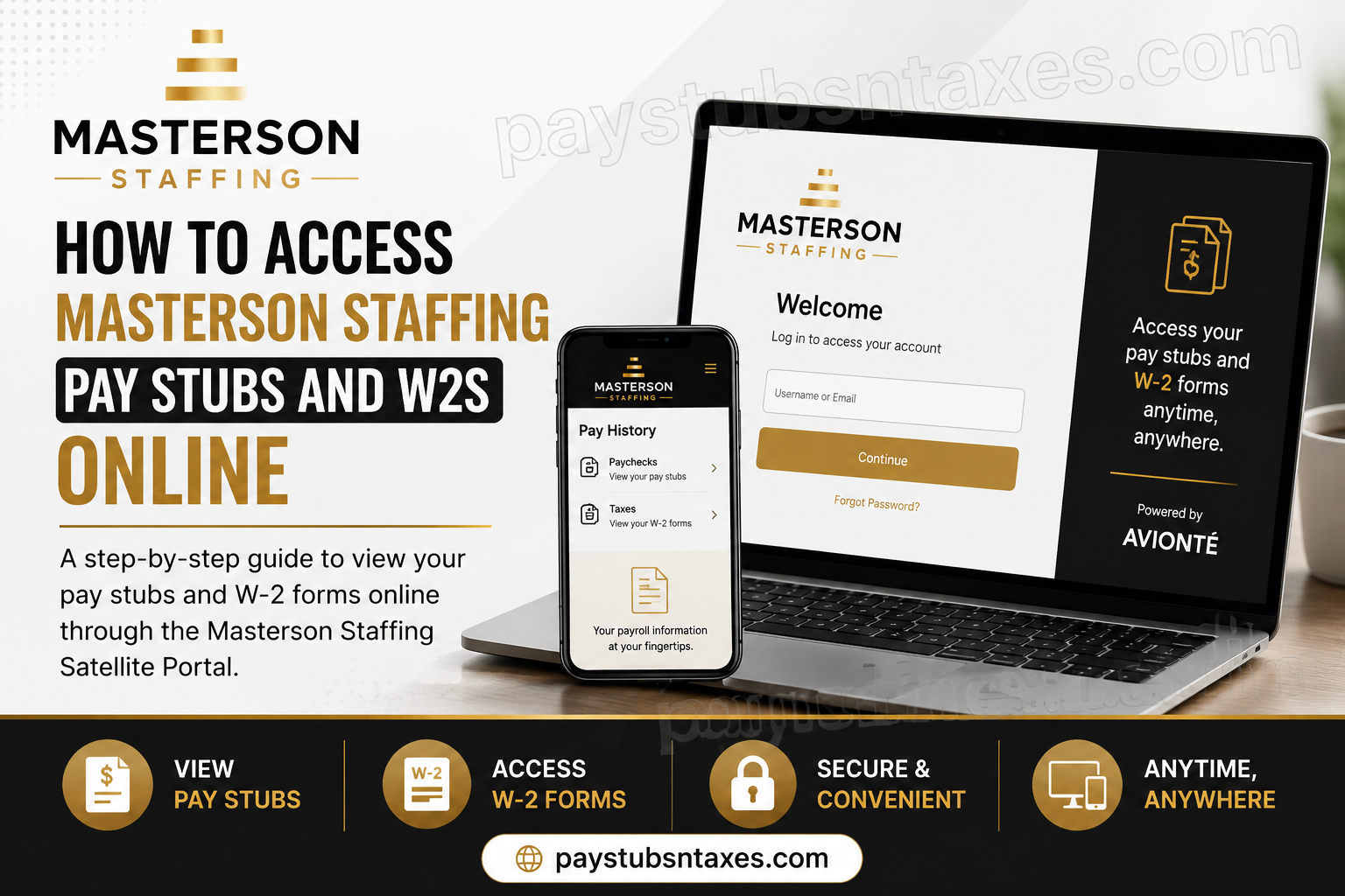 How to Access Masterson Staffing Pay Stubs and W-2s Online