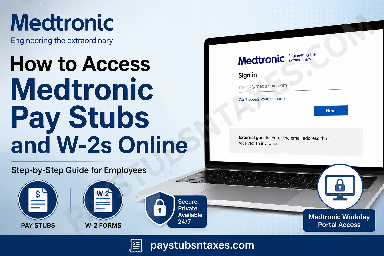 How to Access Medtronic Pay Stubs and W-2s Online