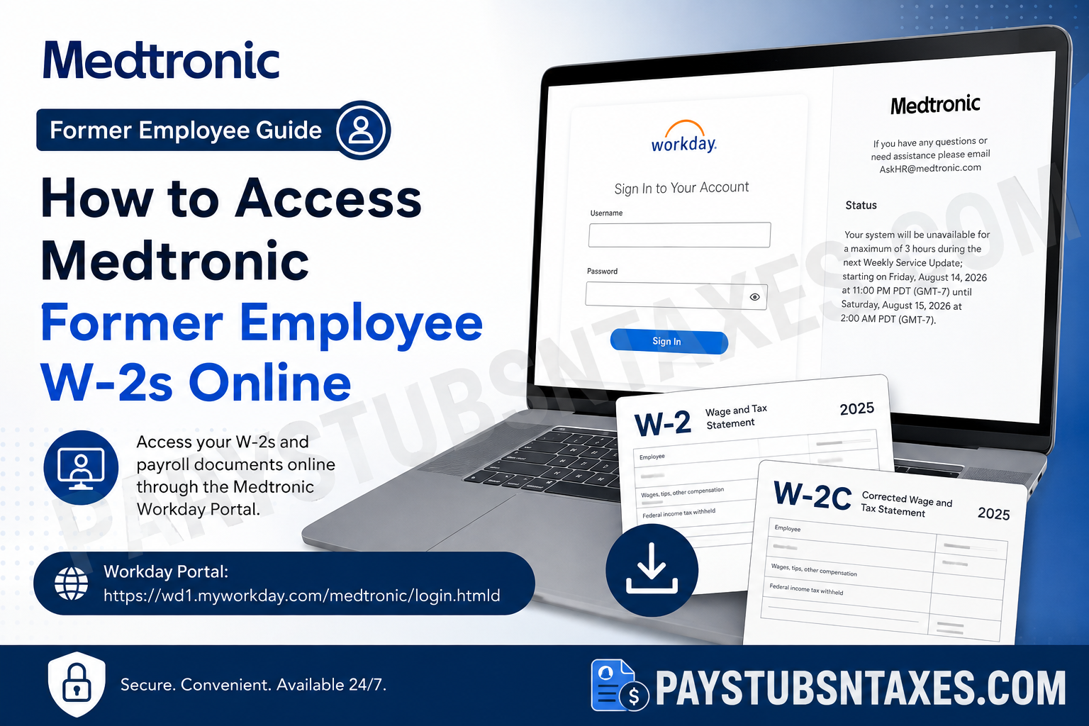 How to Access Medtronic Former Employee W-2s Online
