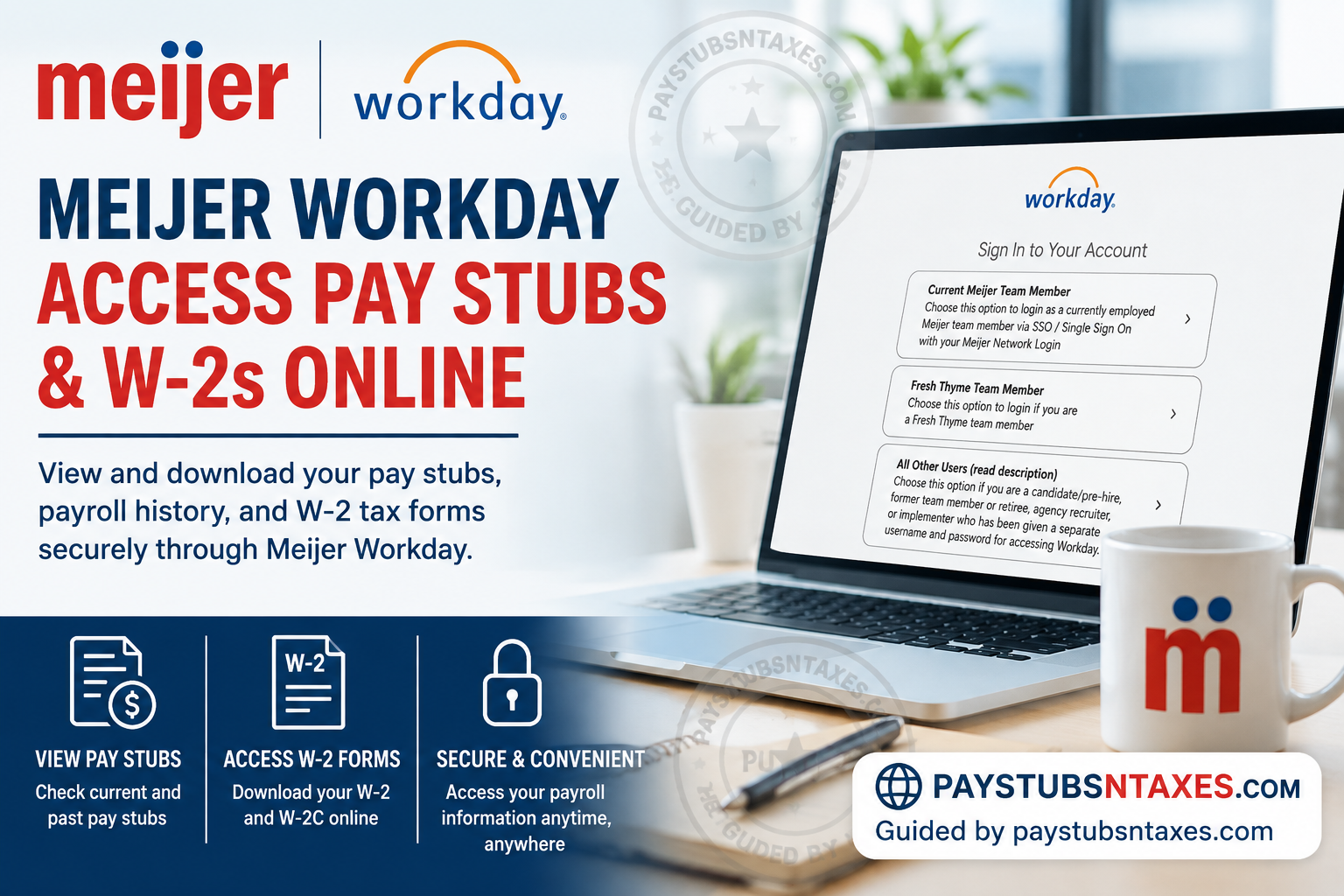 Meijer Workday: How to Access Pay Stubs and W-2s Online