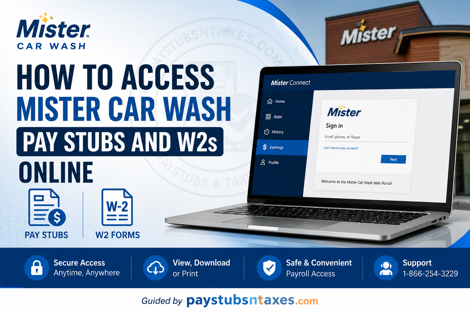 How to Access Mister Car Wash Pay Stubs and W-2s Online