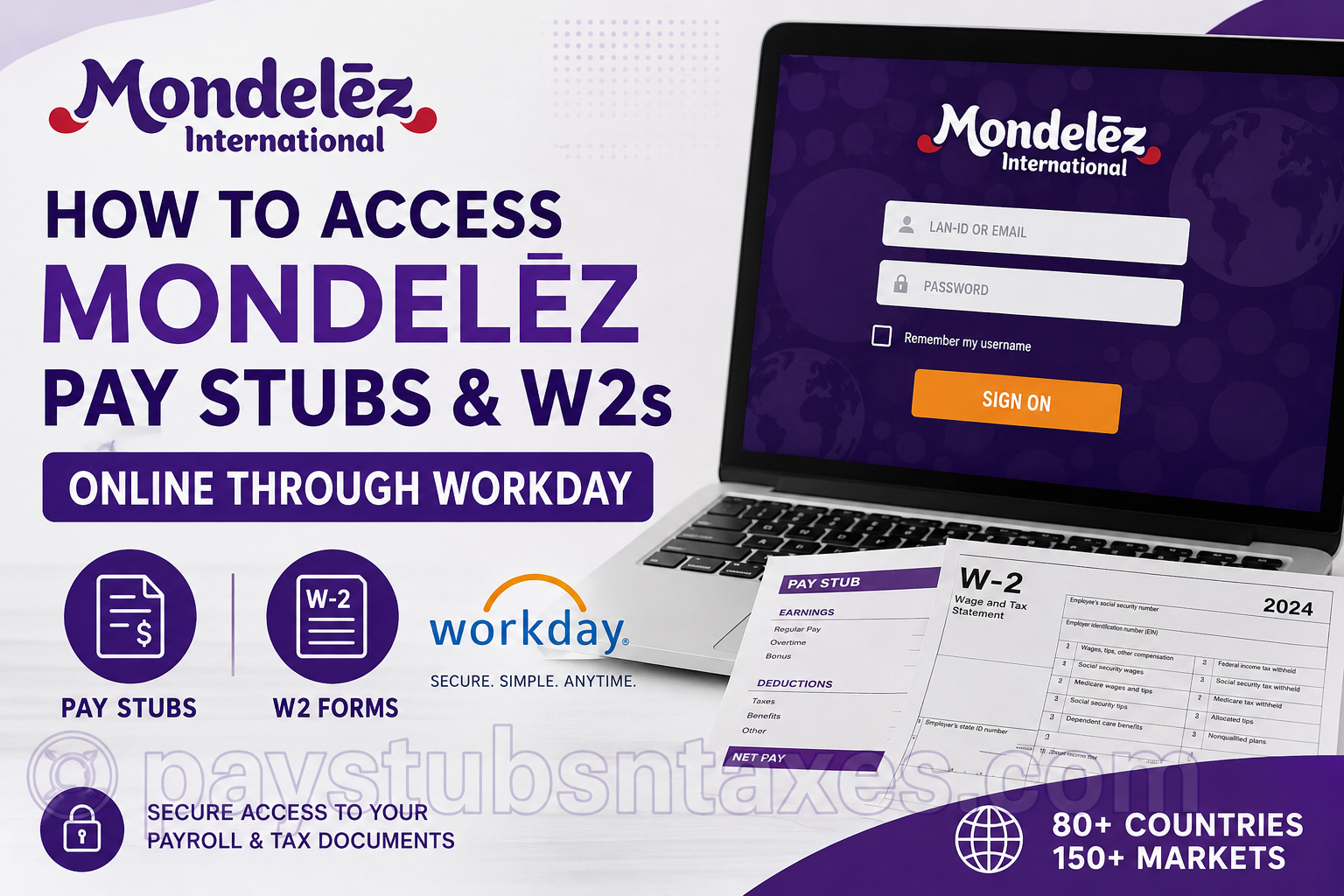 How to Access Mondelēz Pay Stubs and W-2s Online