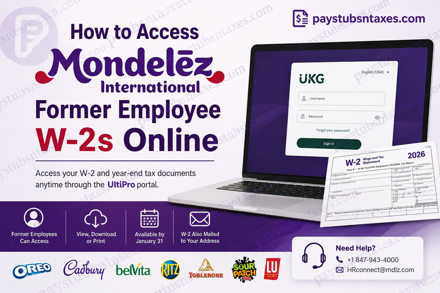 How to Access Mondelēz Former Employee W‑2s Online