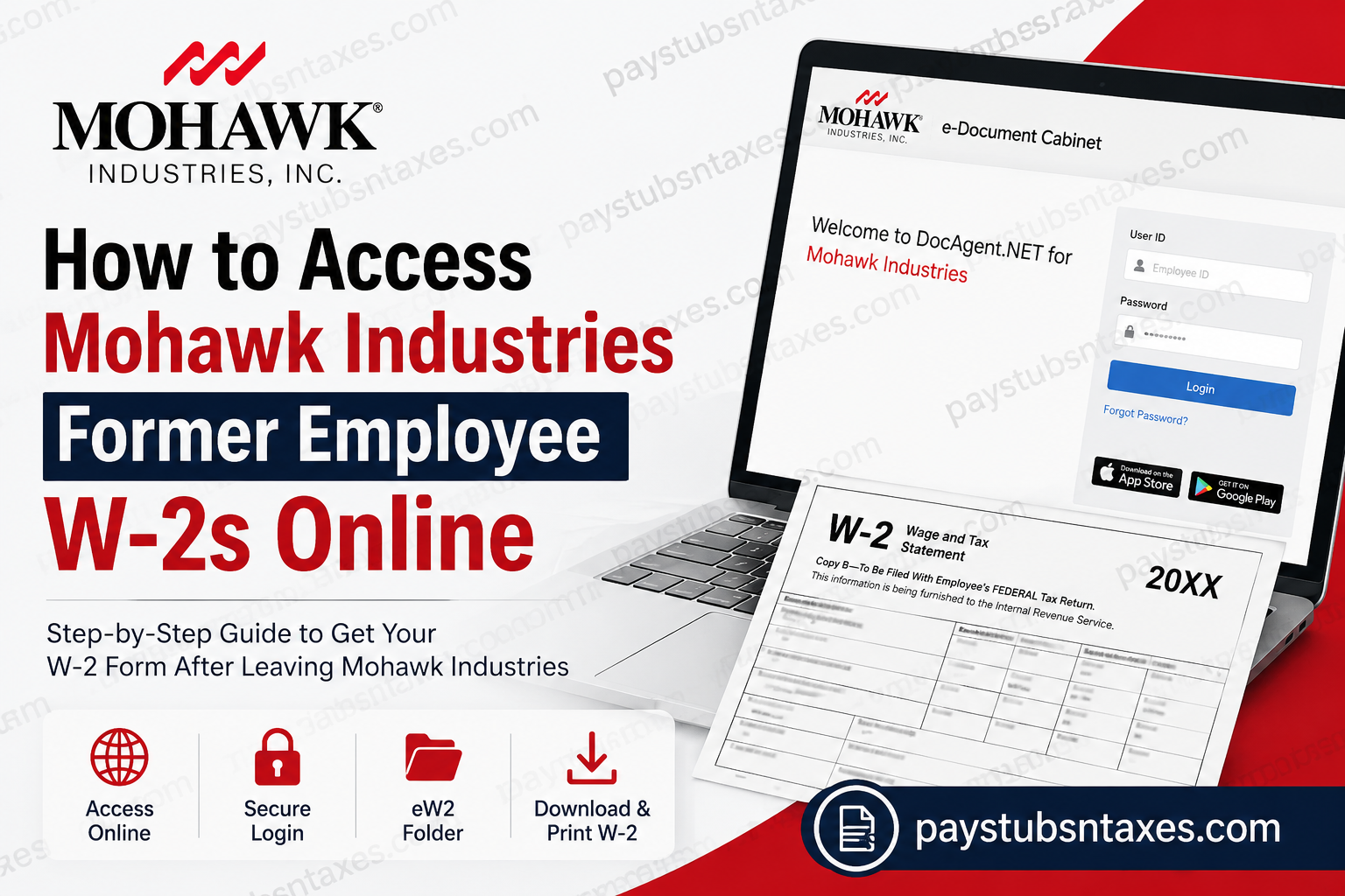 How to Access Mohawk Industries’ Former Employee W-2s Online