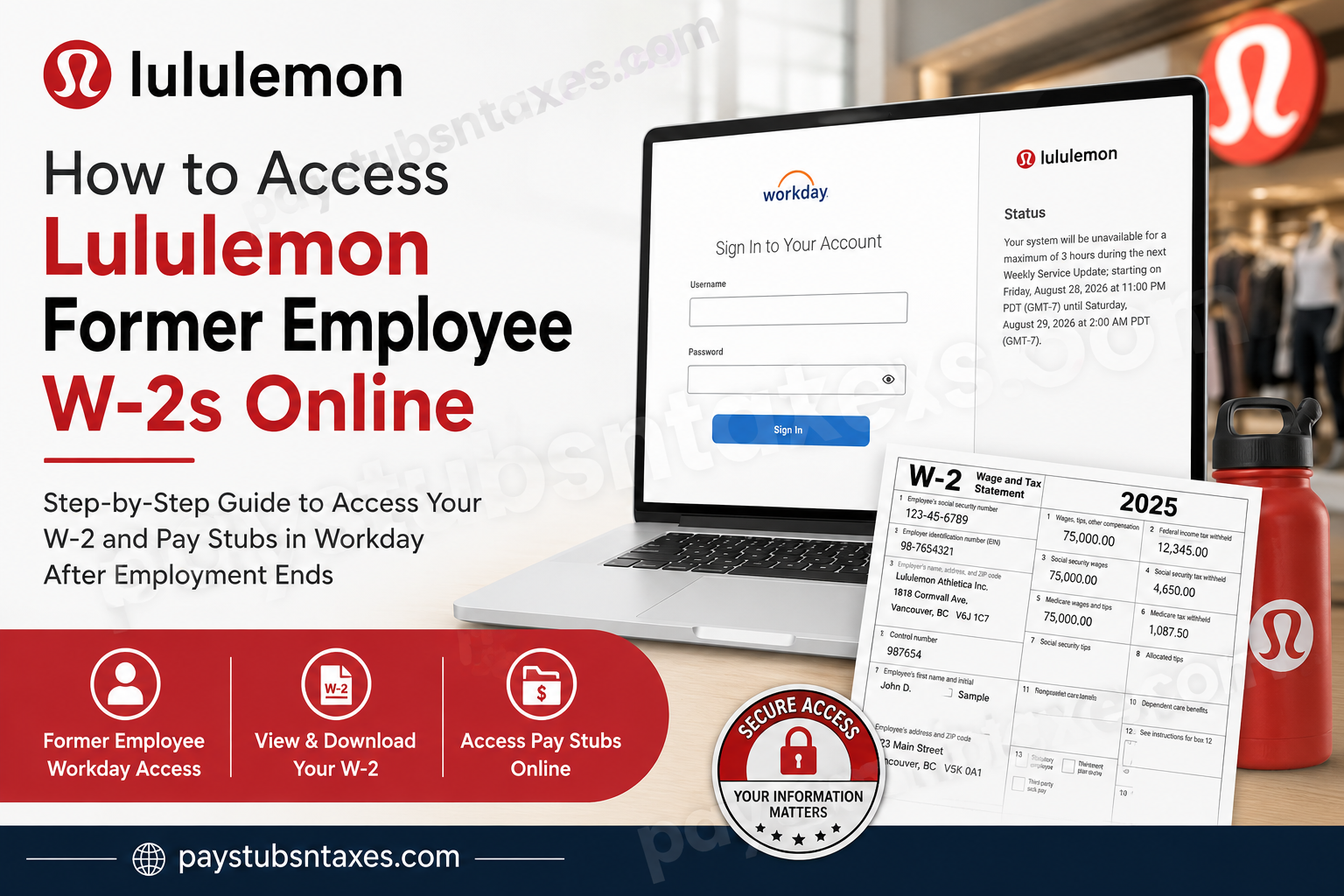 How to Access Lululemon Former Employee W-2s Online