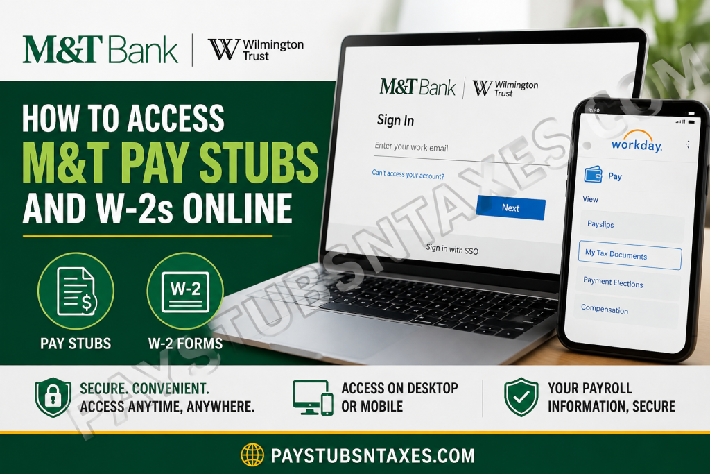 How to Access M&T Pay Stubs and W-2s Online