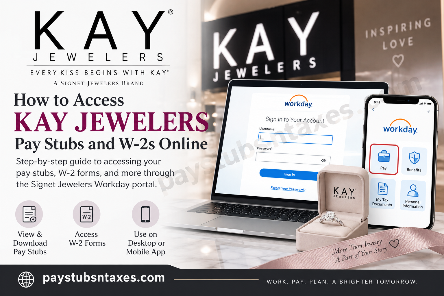 How to Access KAY Jewelers Pay Stubs and W-2s Online
