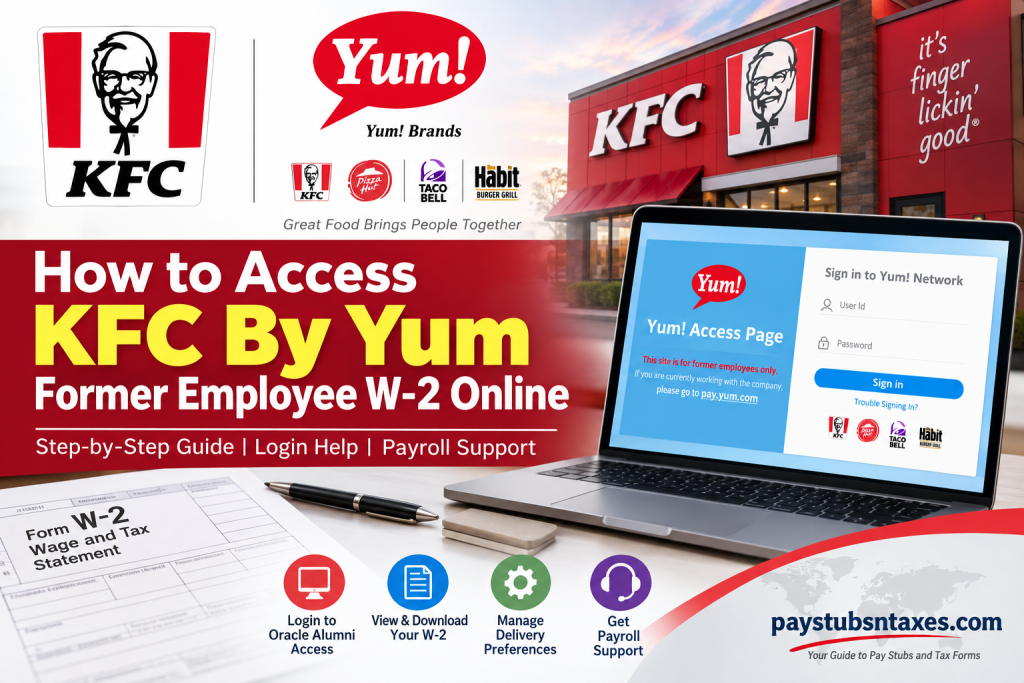 How to Access KFC By Yum Former Employee W-2 Online