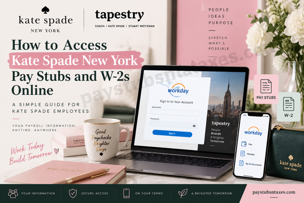 How to Access Kate Spade New York Pay Stubs and W-2s Online