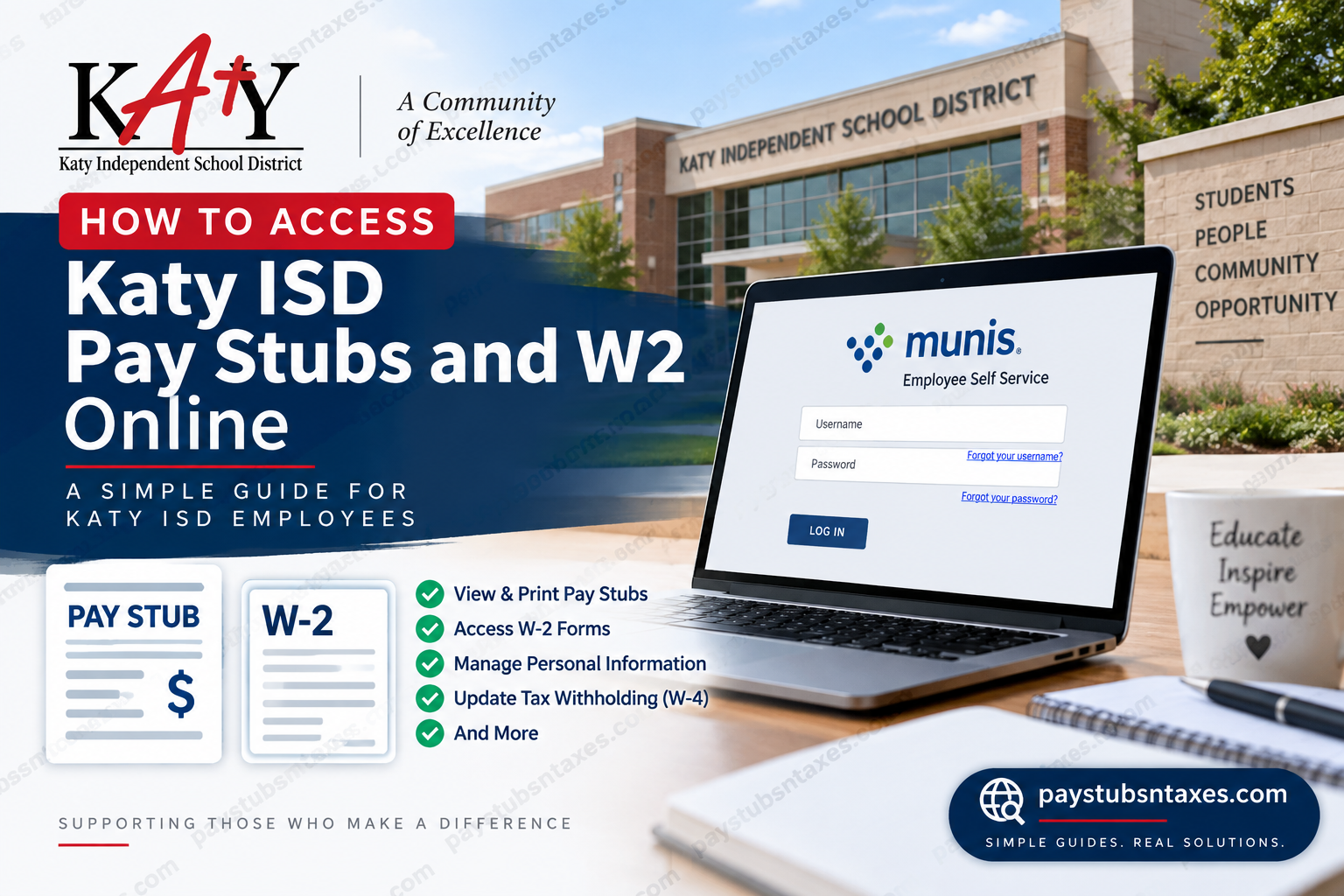 How to Access Katy ISD Pay Stubs and W2 Online
