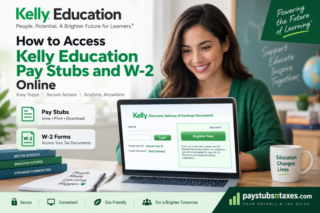 How to Access Kelly Education Pay Stubs and W2 Online