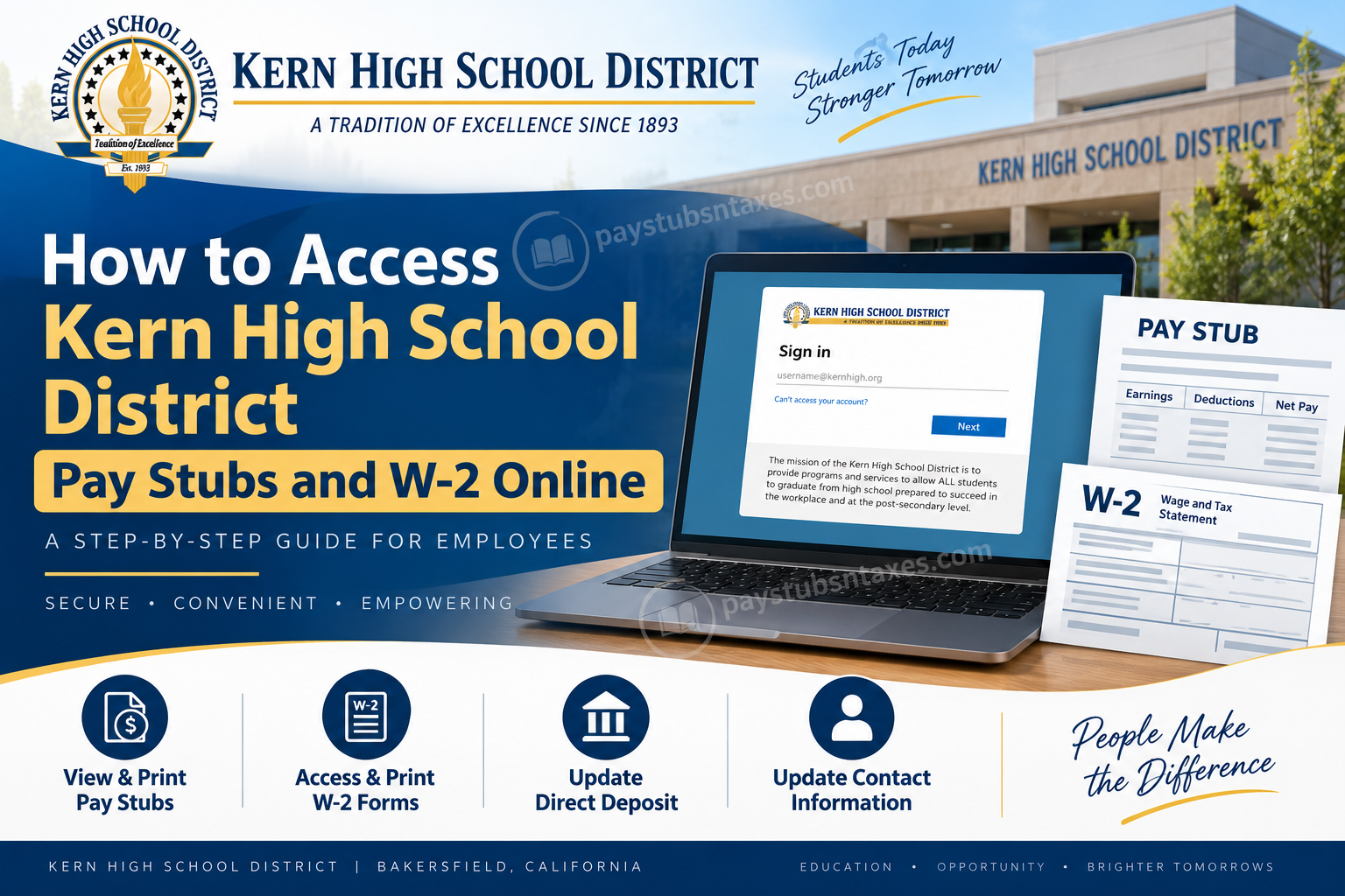 How to Access Kern High School District Pay Stubs and W2 Online