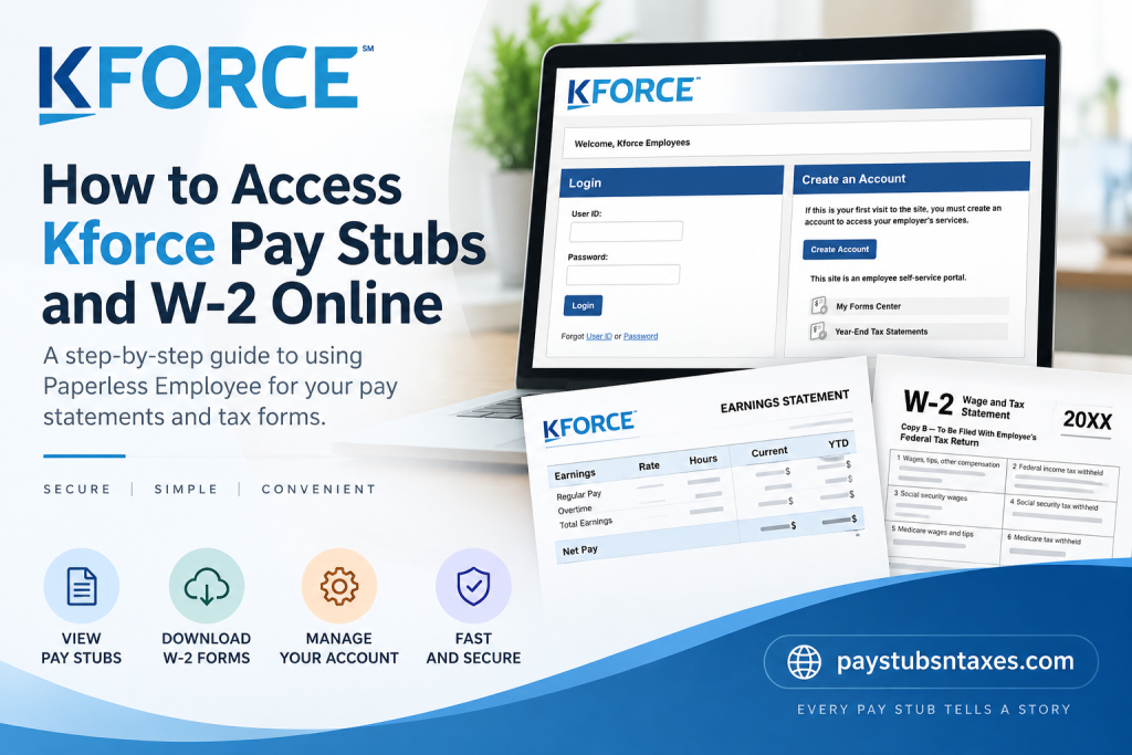 How to Access Kforce Pay Stubs and W-2 Forms Online