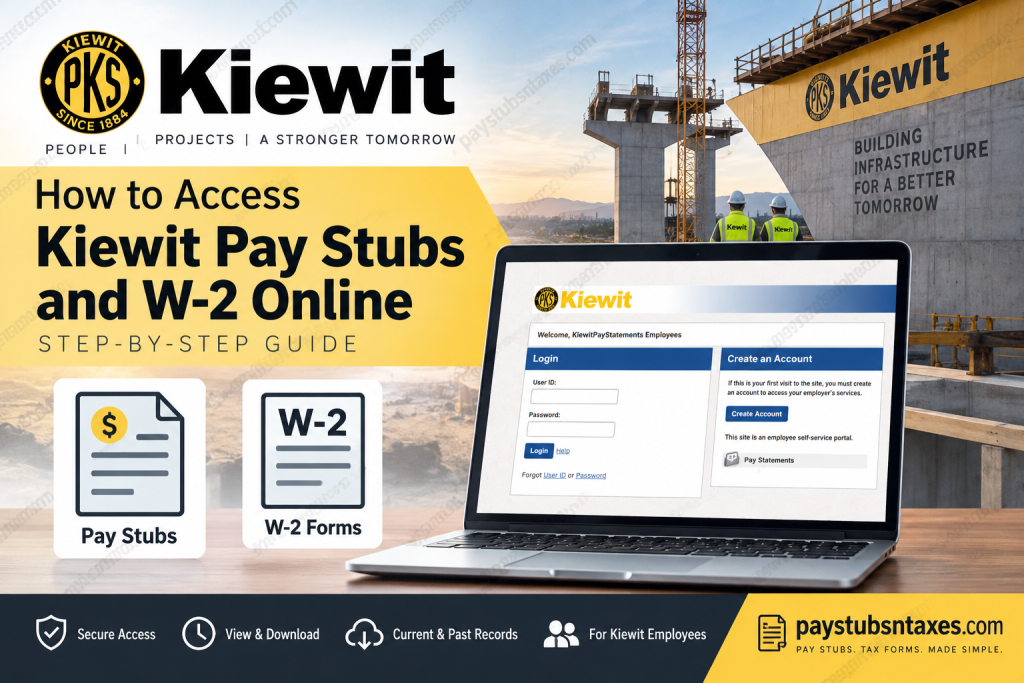 How to Access Kiewit Pay Stubs and W-2s Online