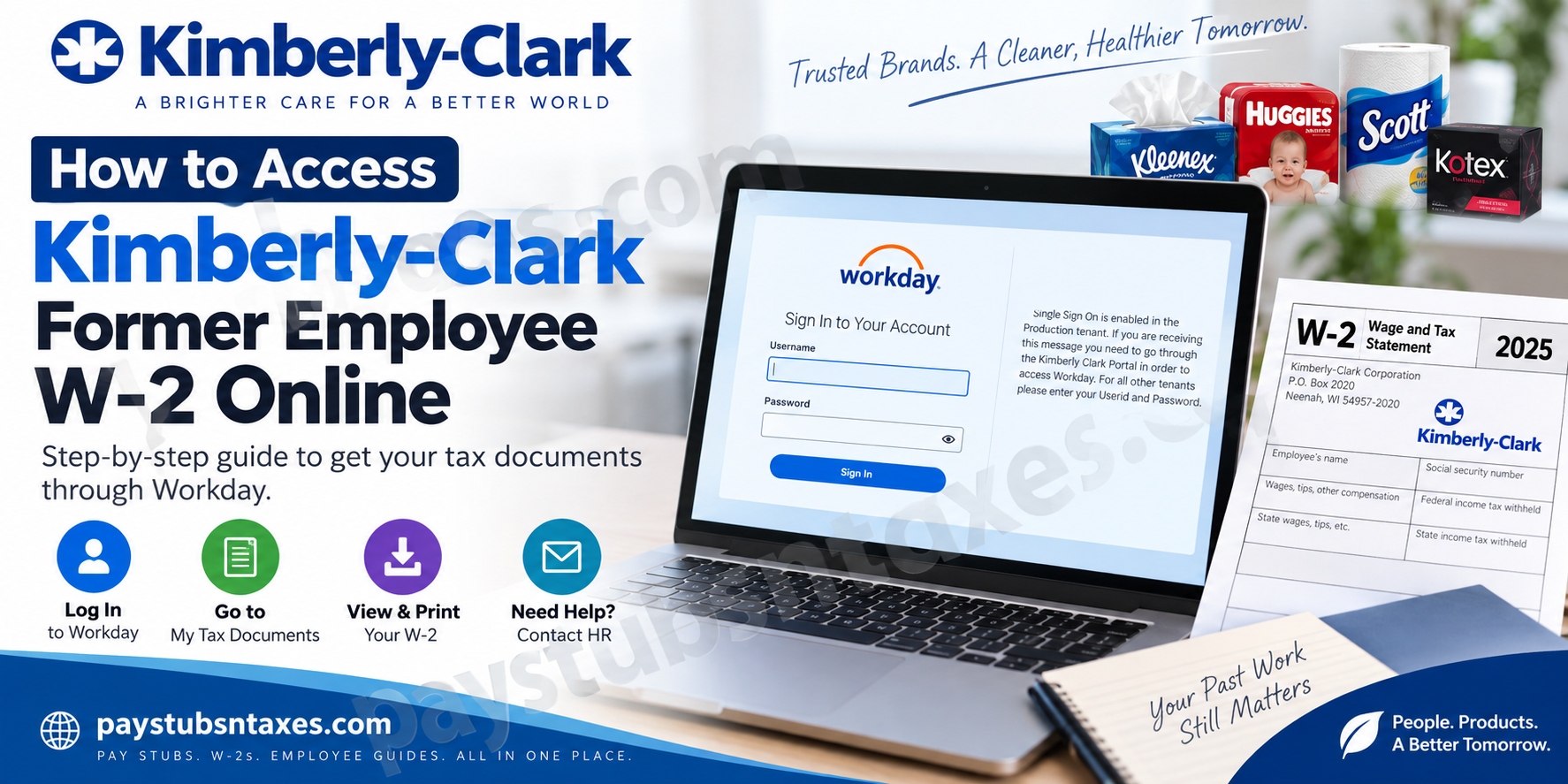 How to Access Your Kimberly-Clark Former Employee W-2 Online