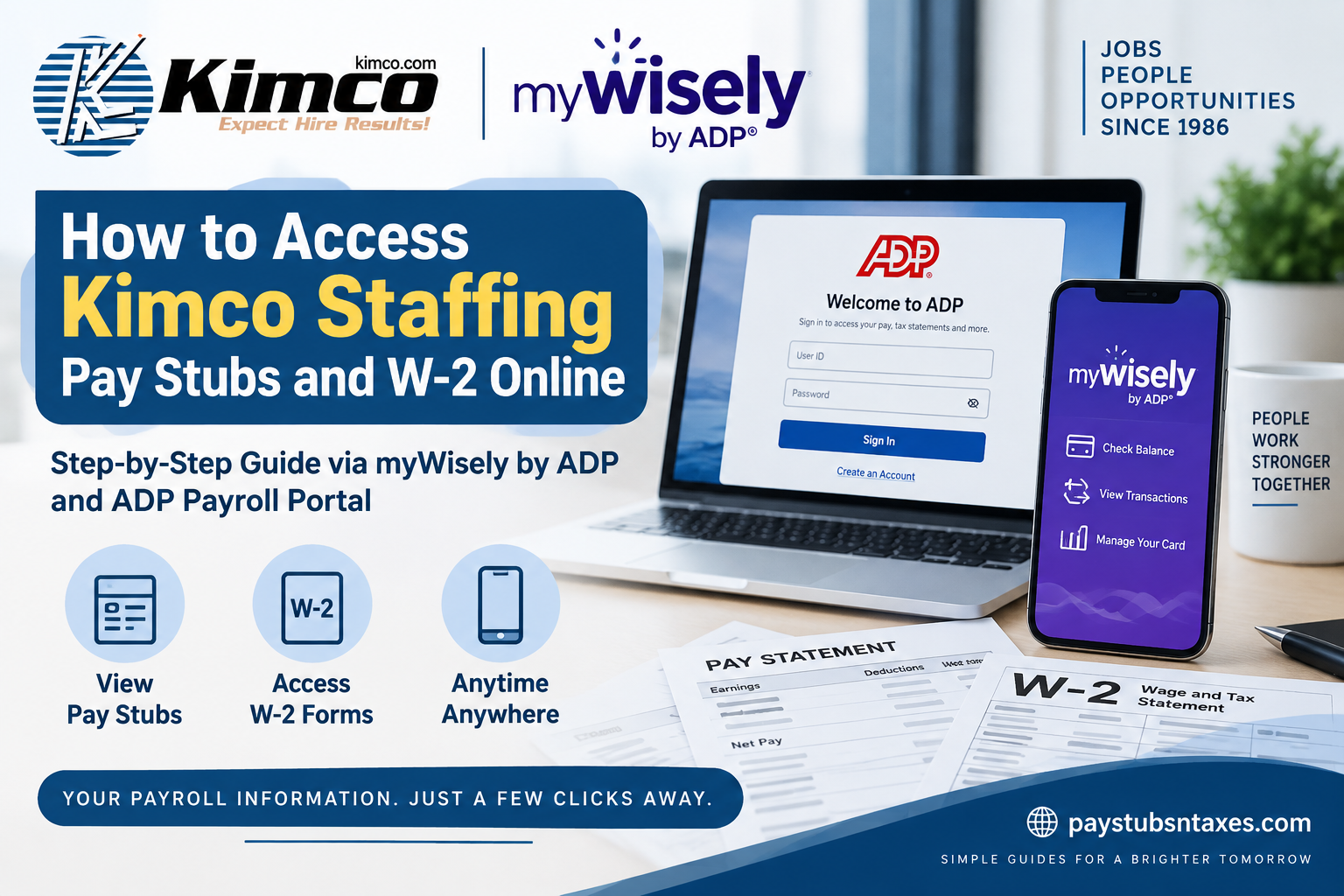 How to Access Kimco Staffing Pay Stubs and W-2 Online