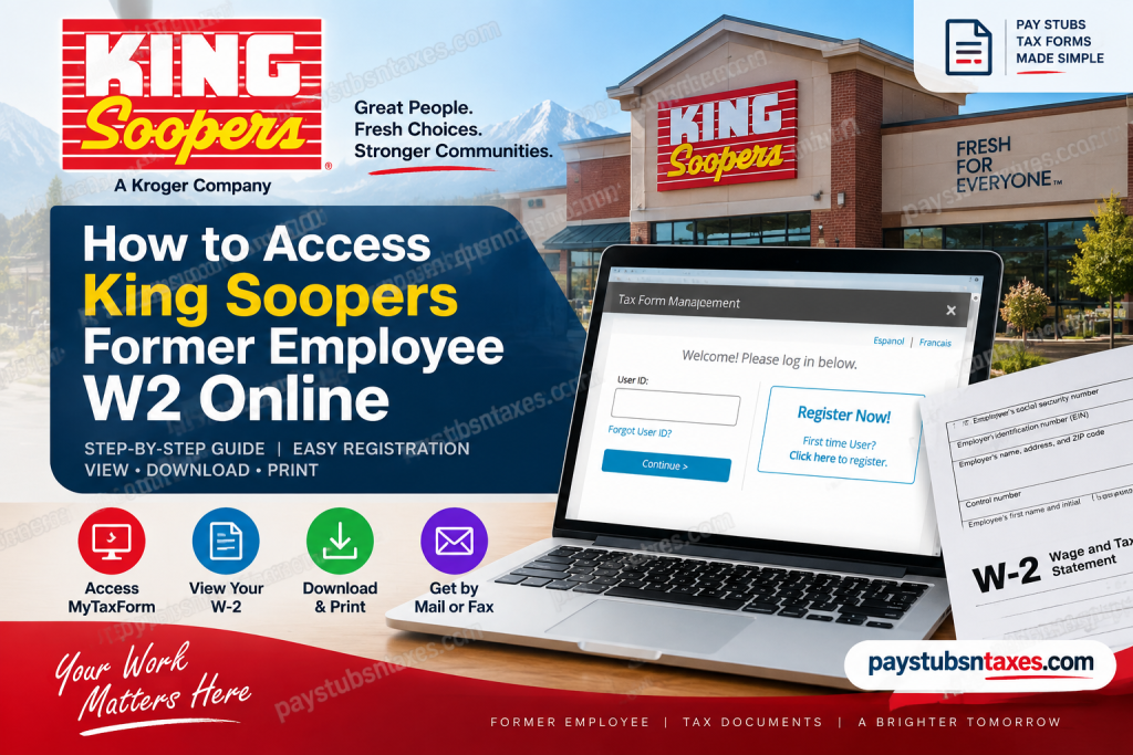 How to Access Your King Soopers Former Employee W-2 Online