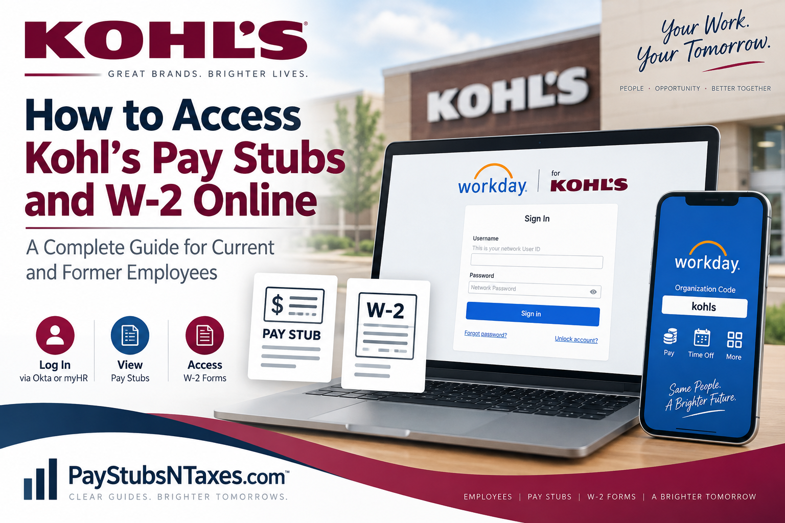 How to Access Kohl’s Pay Stubs and W-2 Forms Online