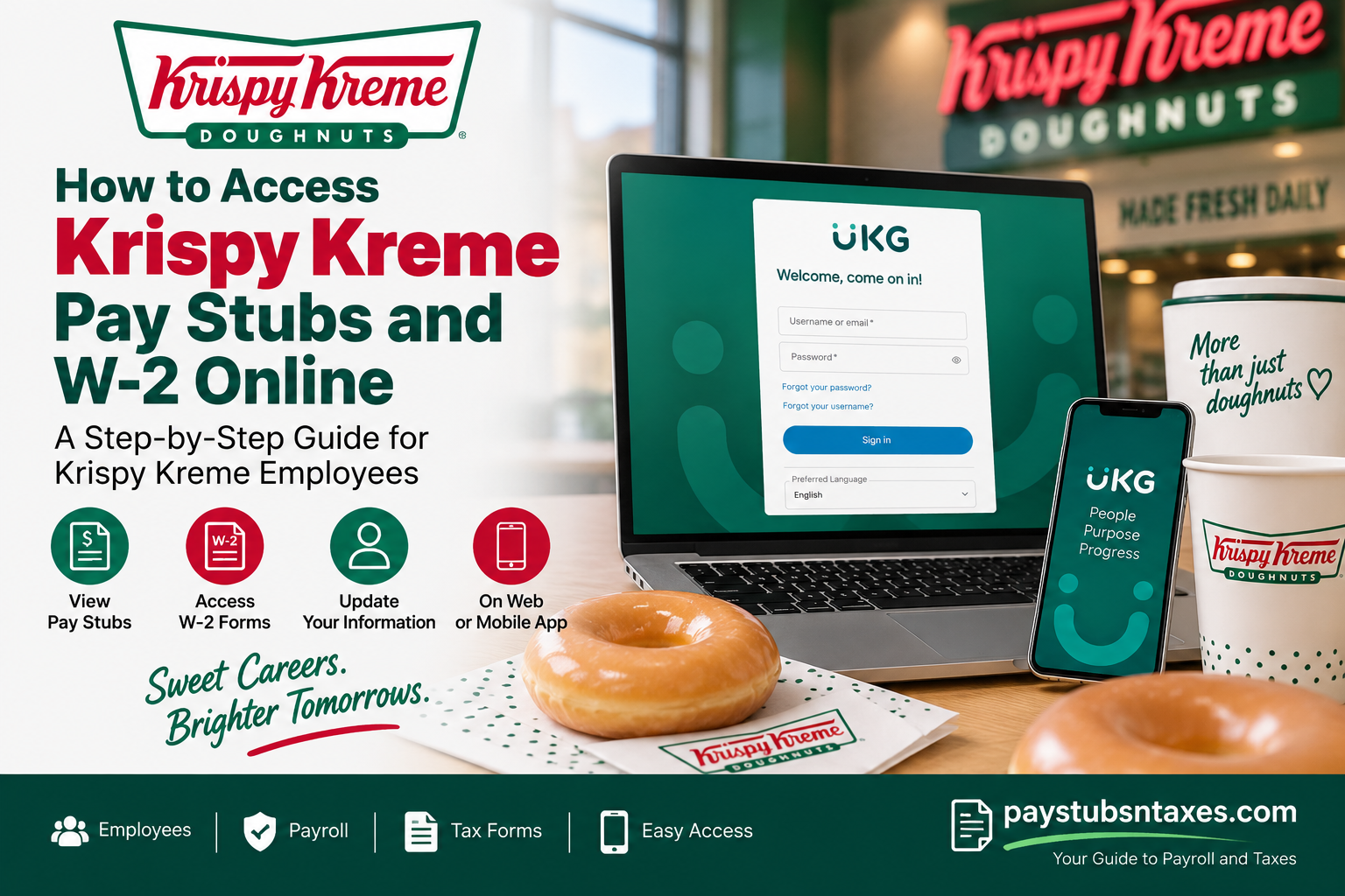 How to Access Krispy Kreme Pay Stubs and W-2 Forms Online