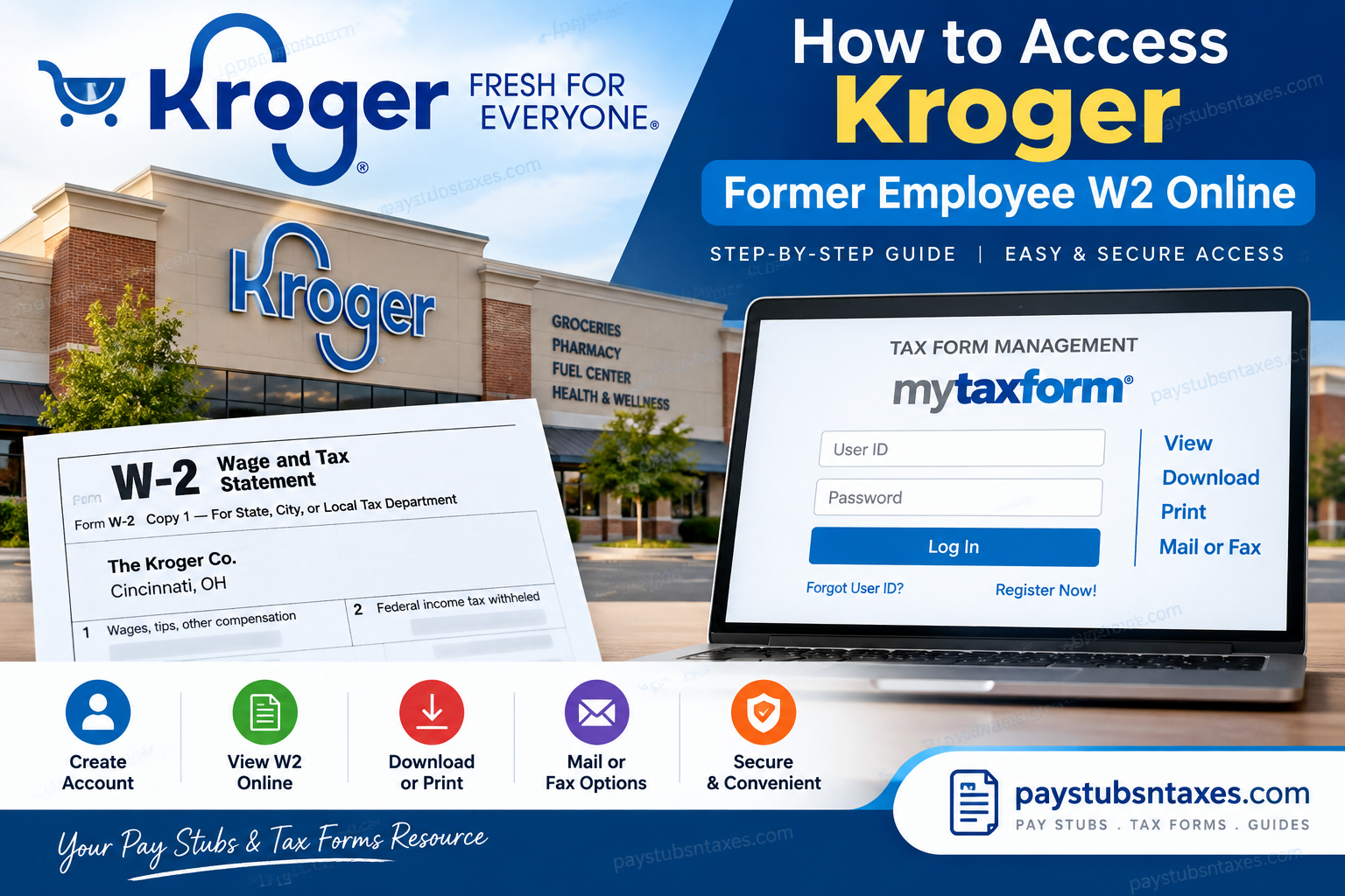 How to Access a Kroger Former Employee W-2 Online