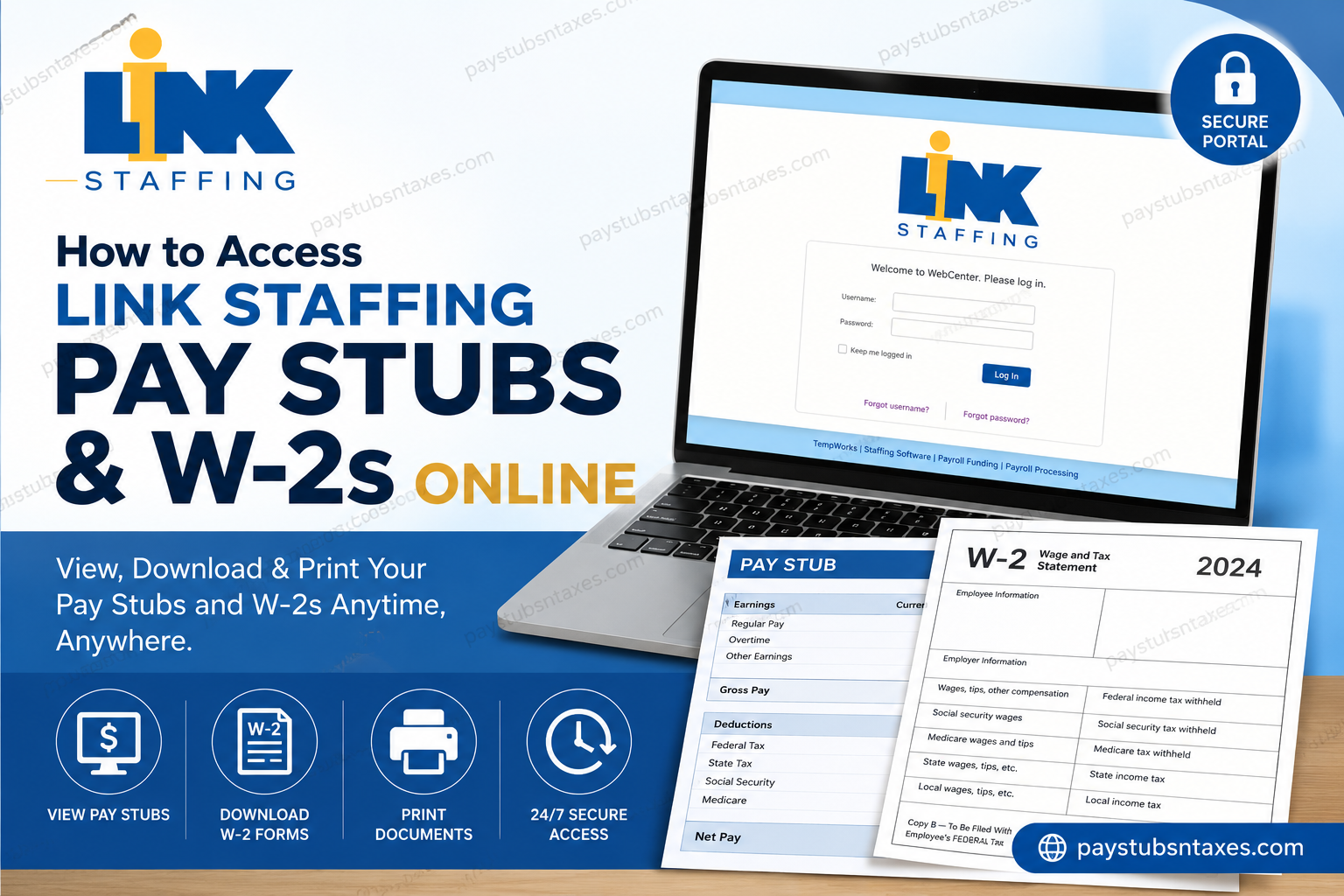 How to Access LINK Staffing Pay Stubs and W-2s Online
