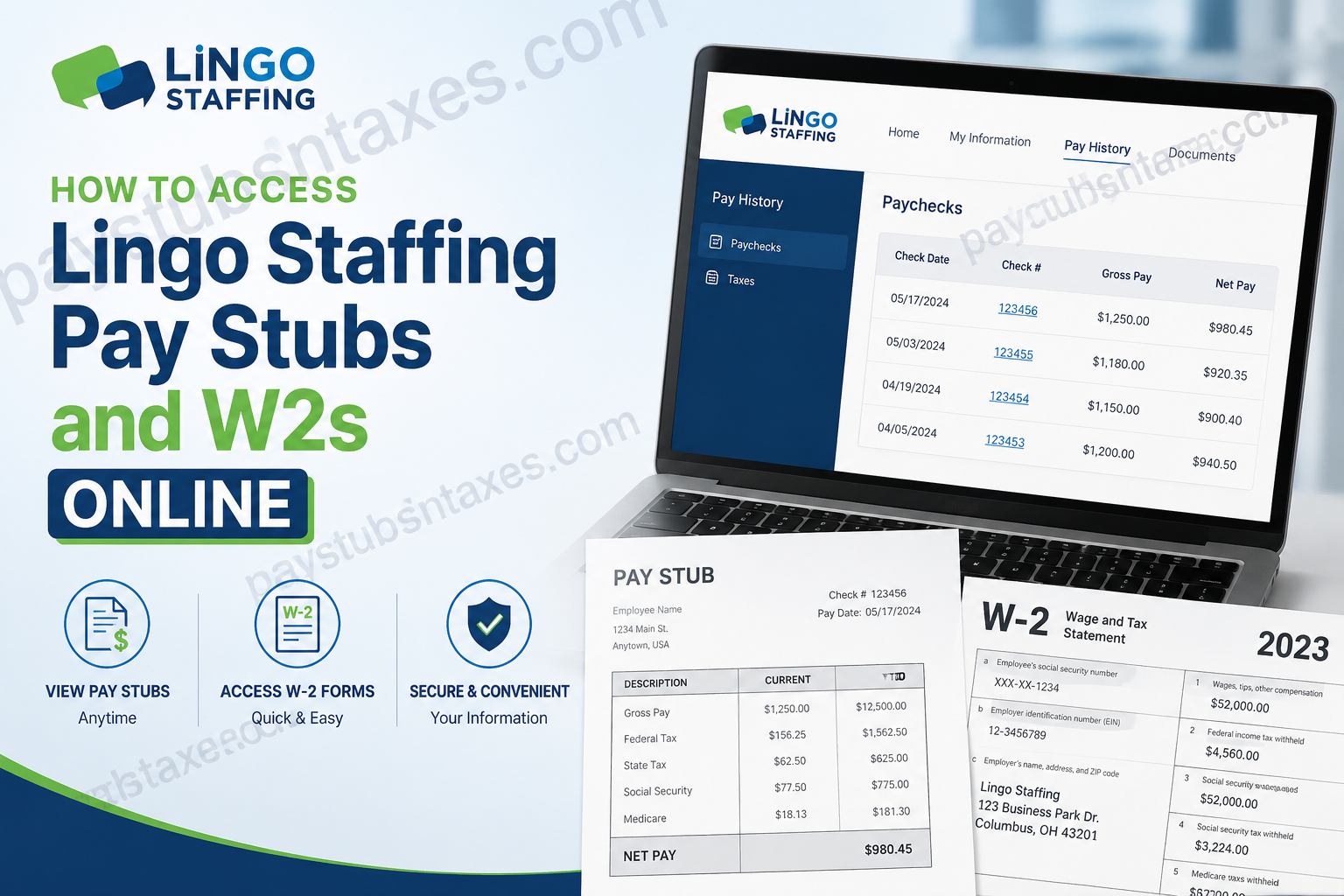How to Access Lingo Staffing Pay Stubs and W-2s Online