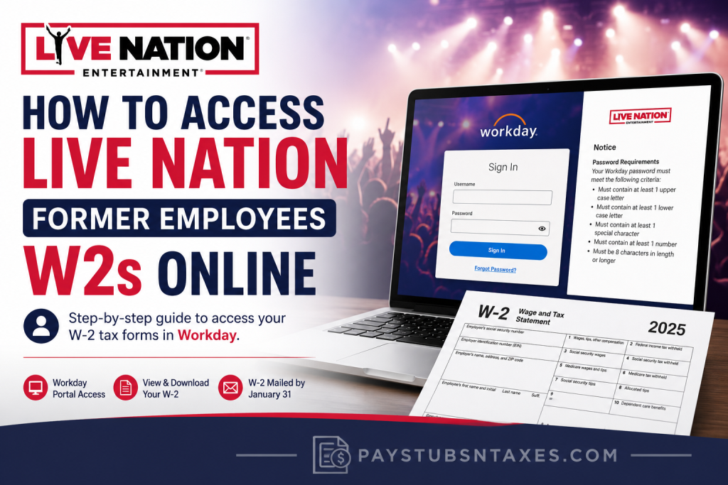 How to Access Live Nation Former Employees’ W-2s Online