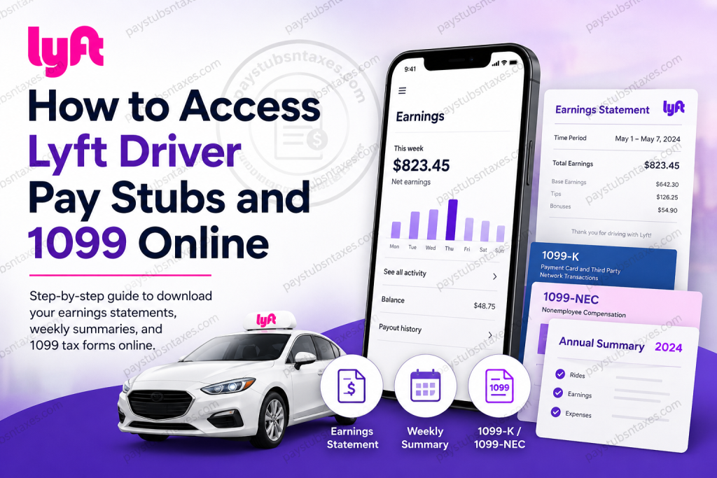 How to Access Lyft Driver Pay Stubs and 1099 Online