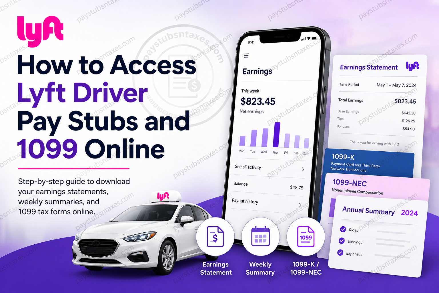 How to Access Lyft Driver Pay Stubs and 1099 Online
