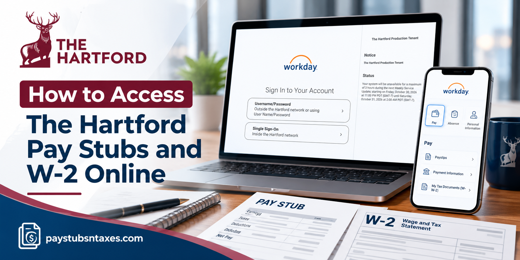 How to Access The Hartford Pay Stubs and W-2 Online