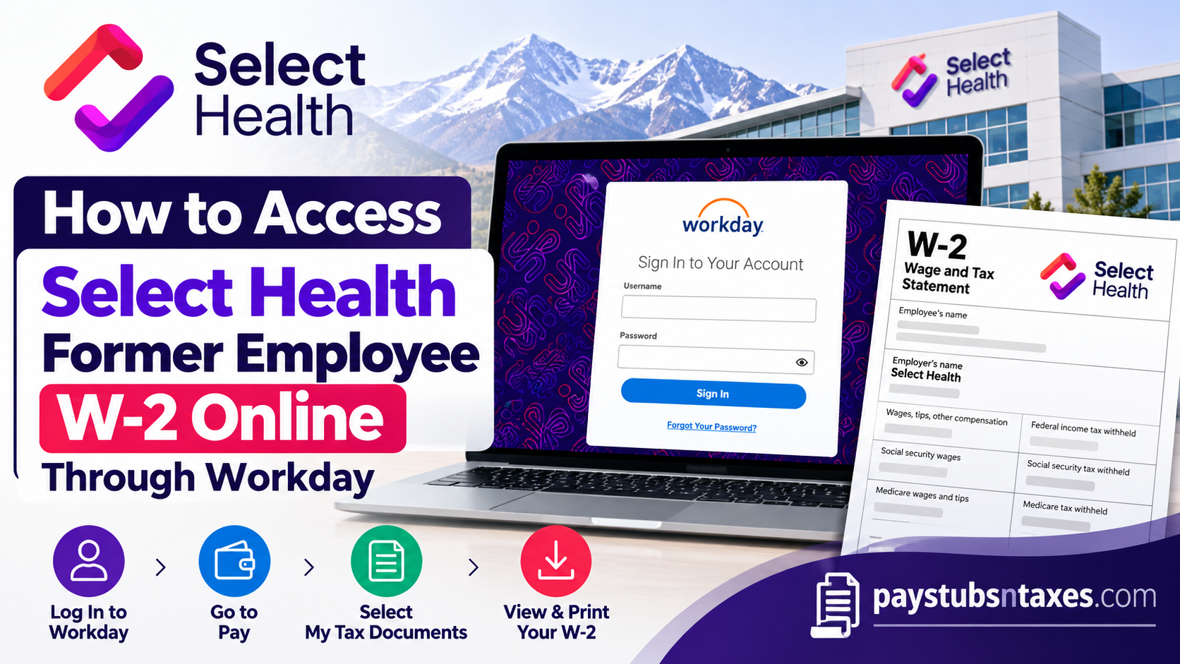 How to Access Select Health Former Employee W2 Online
