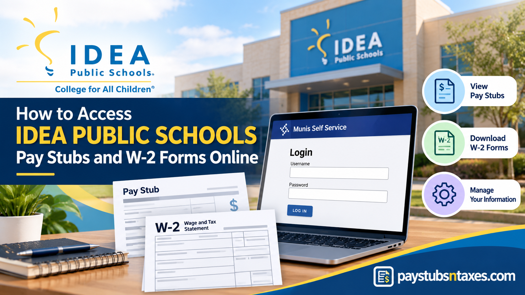 How to Access IDEA Public Schools Pay Stubs and W-2 Online