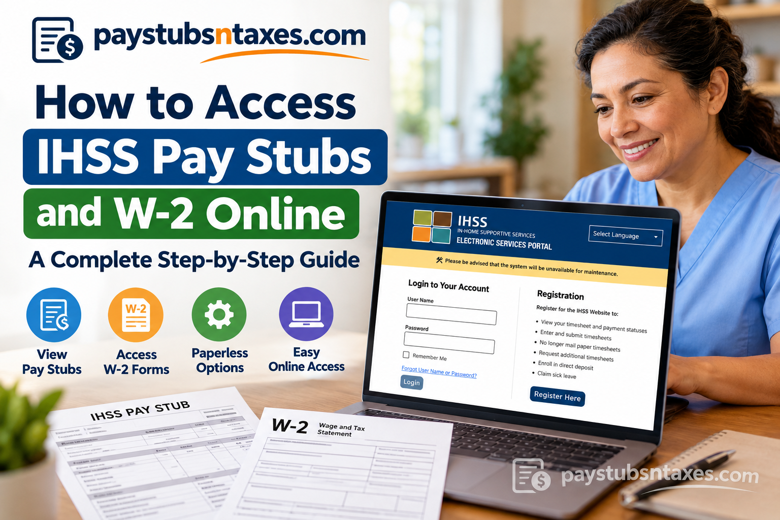 How to Access IHSS Pay Stubs and W2 Online